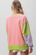 Load image into Gallery viewer, BiBi Washed Color Block Sweatshirt