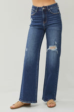 Load image into Gallery viewer, RISEN Full Size High Rise Distressed Wide Leg Jeans