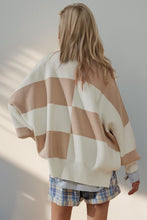 Load image into Gallery viewer, Double Take Slit Color Block Mock Neck Batwing Sleeve Sweater