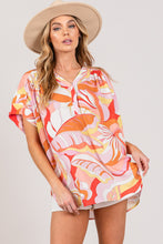 Load image into Gallery viewer, SAGE + FIG Abstract Print Half Button Blouse