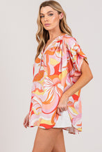 Load image into Gallery viewer, SAGE + FIG Abstract Print Half Button Blouse