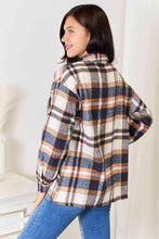 Load image into Gallery viewer, Double Take Plaid Button Front Shirt Jacket with Breast Pockets