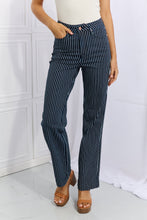 Load image into Gallery viewer, Judy Blue Cassidy Full Size High Waisted Tummy Control Striped Straight Jeans