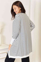 Load image into Gallery viewer, Double Take Striped Open Front Longline Cardigan