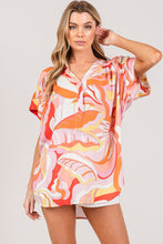 Load image into Gallery viewer, SAGE + FIG Abstract Print Half Button Blouse