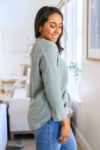 Load image into Gallery viewer, Austin Waffle Knit Basic Top In Sage