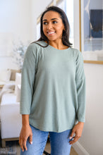 Load image into Gallery viewer, Austin Waffle Knit Basic Top In Sage