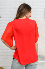 Load image into Gallery viewer, Best Of My Love Short Sleeve Blouse In Red