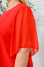 Load image into Gallery viewer, Best Of My Love Short Sleeve Blouse In Red