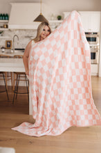 Load image into Gallery viewer, Penny Blanket Single Cuddle Size in Pink Check