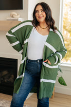 Load image into Gallery viewer, Brighter is Better Striped Cardigan in Green- 11/30/2023