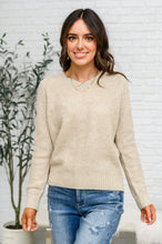 Load image into Gallery viewer, Chai Latte V-Neck Sweater in Oatmeal