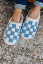 Load image into Gallery viewer, Checked Out Slippers in Blue