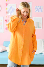 Load image into Gallery viewer, Corey Button Up Top in Tangerine