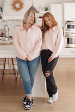 Load image into Gallery viewer, Cozy Moment 1/2 Zip Pullover in Blush