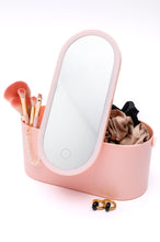 Load image into Gallery viewer, Portable Beauty Storage With LED Mirror