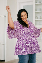 Load image into Gallery viewer, Dearest Dreamer Peplum Top in Painted Purple