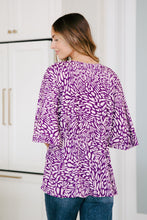 Load image into Gallery viewer, Dearest Dreamer Peplum Top in Painted Purple