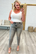 Load image into Gallery viewer, Charlotte High Rise Stone Wash Slim Jeans in Gray