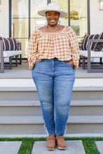 Load image into Gallery viewer, One Fine Afternoon Gingham Plaid Top In Caramel