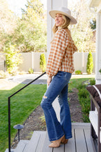 Load image into Gallery viewer, One Fine Afternoon Gingham Plaid Top In Caramel