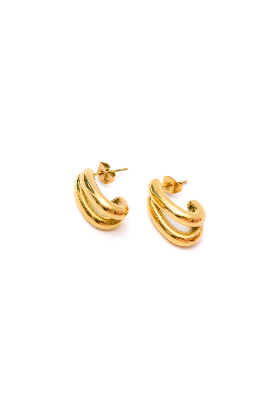 Pushing Limits Gold Plated Earrings