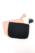 Load image into Gallery viewer, Quilted Travel Zip Pouch in Pink