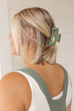 Load image into Gallery viewer, Rectangle Claw Clip in Matte Moss