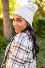 Load image into Gallery viewer, Slouchy Boucle Pom Beanie In Ivory