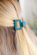 Load image into Gallery viewer, Small Square Claw Clip in Matte Teal