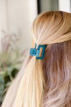 Load image into Gallery viewer, Small Square Claw Clip in Matte Teal