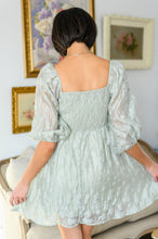 Load image into Gallery viewer, Spotting Fairies Puff Sleeve Dress in Sage