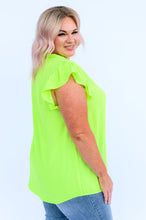 Load image into Gallery viewer, Under Neon Lights Ruffle Sleeve Top