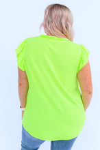 Load image into Gallery viewer, Under Neon Lights Ruffle Sleeve Top