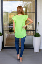 Load image into Gallery viewer, Under Neon Lights Ruffle Sleeve Top