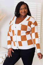 Load image into Gallery viewer, Double Take Button-Up V-Neck Dropped Shoulder Cardigan