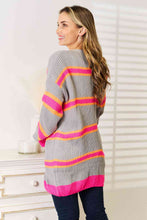 Load image into Gallery viewer, Woven Right Ribbed Long Sleeve Cardigan