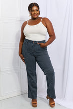 Load image into Gallery viewer, Judy Blue Cassidy Full Size High Waisted Tummy Control Striped Straight Jeans