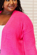 Load image into Gallery viewer, Woven Right Rib-Knit Open Front Drop Shoulder Cardigan